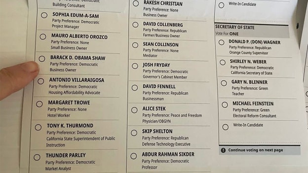 Obama is on California's governor ballot but not the one you think