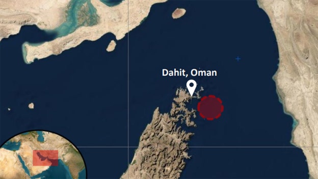 Map shows where IRGC drone struck Singapore-flagged cargo ship exiting Strait of Hormuz