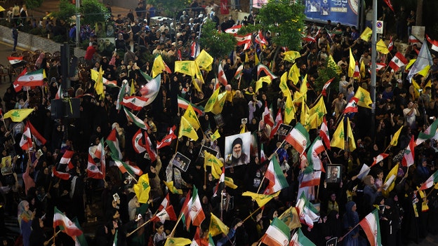 Hundreds rally in Lebanon's Hezbollah stronghold to back Iranian regime