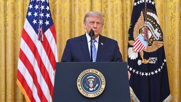 Trump says ‘no trust, no greatness’ as he announces release of election intelligence documents