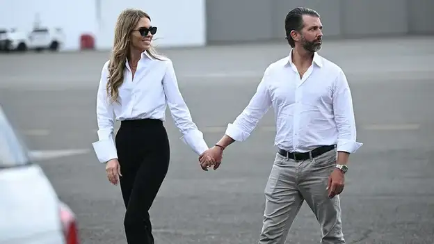 Donald Trump Jr's wife says they are 'honored' to be in court alongside Charlie Kirk's widow
