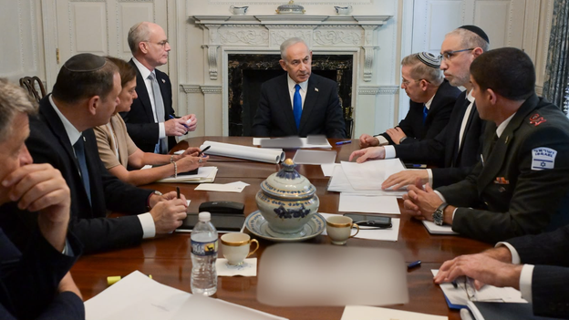Netanyahu's team prepares him for Trump meeting, photos released by PM's office show