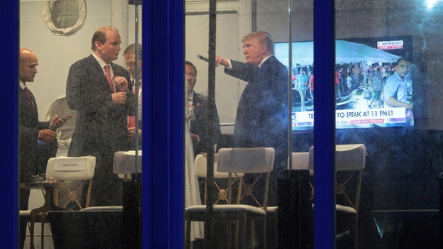 'I'M HERE!!!': Trump arrives after storms delay 250th anniversary celebration