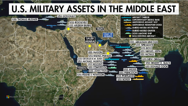 US has about 20 warships, 20,000 sailors and Marines in Arabian Sea