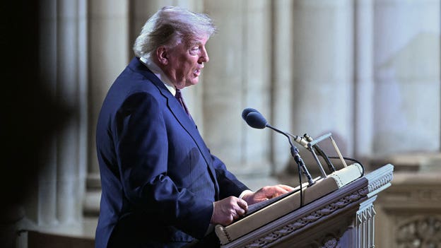 Trump praises Graham's 'towering impact' while recounting humorous storie