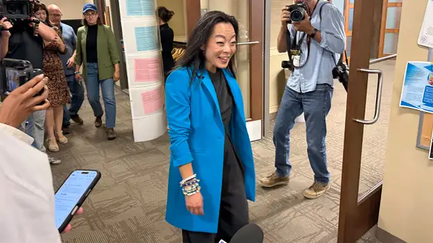 'Potato sack': Francesca Hong shows up to the polls wearing strange outfit