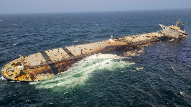 Russian tanker’s oil spill is spreading off Oman’s coast following explosion