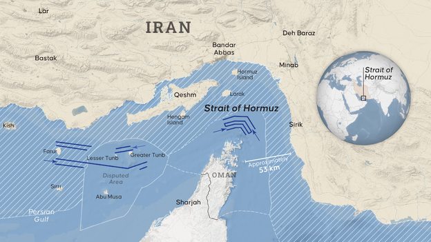 Trump shares map labeling Strait of Hormuz 'new US territory'