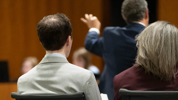 Back view of Tyler Robinson in court (Credit: Francisco Kjolseth/The Salt Lake Tribune via Pool)