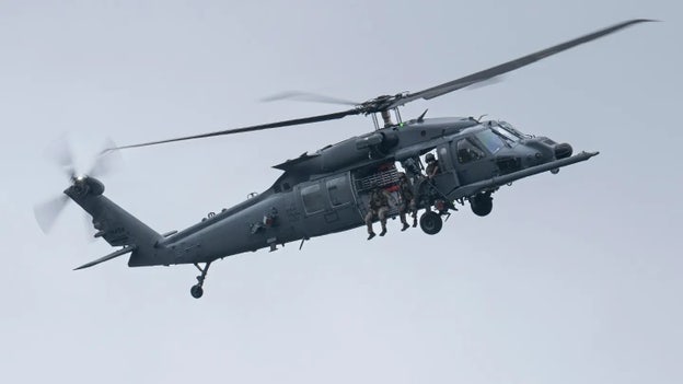 HH-60W Jolly Green II helicopters, like the one pictured above in a different scenario, were involved in rescue efforts for the downed airman in Iran. Airman 1st Class Deanna Muir/Air Force