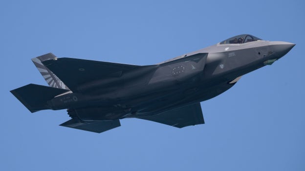 An Italian Air Force Lockheed Martin F-35 Lightning II of the 6th Wing based at Ghedi, near Brescia, performs during the first day of the Air Show del Garda 2026 in Desenzano del Garda, Italy, on Sept. 4, 2026. (Photo by Richard Morgano/NurPhoto via Getty Images)
