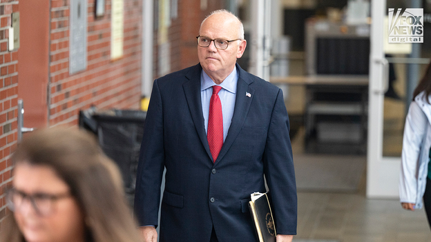 District Attorney Timothy Cruz leaves Plymouth Superior Court. (Credit: David McGlynn for Fox News Digital)