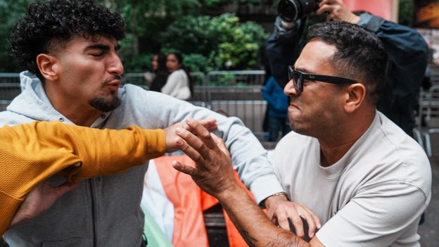 Iranian opposition protest erupts in clashes, assault allegation outside UN