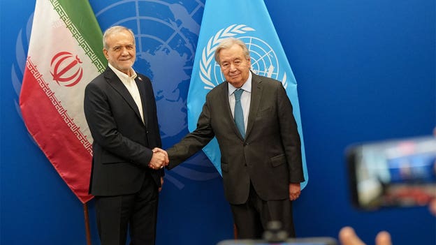 Guterres says Iran not pursuing nuclear weapons during meeting with Pezeshkian: report