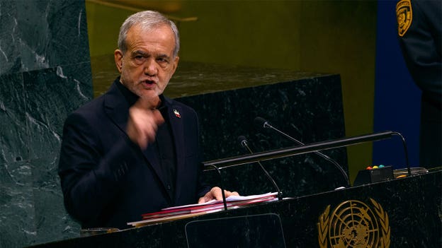 Pezeshkian denies Iran has attacked maritime traffic as Baier presses him