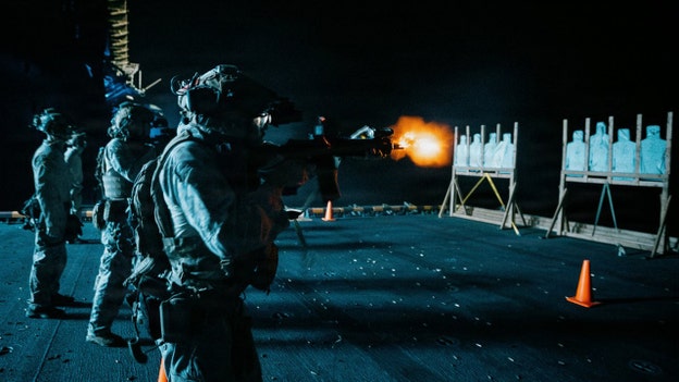 Marines conduct live-fire training onboard USS Boxer