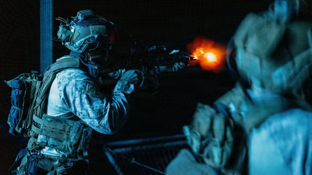 U.S. Marines carry out a training exercise onboard the USS Boxer, in this photo released by CENTCOM on Monday, Sept. 7, 2026. (CENTCOM)