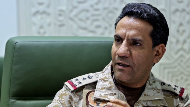 Saudi-led coalition says it intercepted Houthi missile heading for city