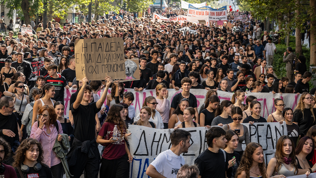 Greece braces for violence as thousands march through Athens streets