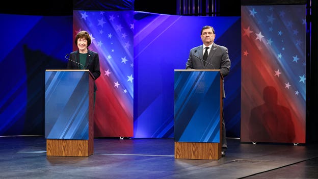 Collins, Jackson debate campaign money, Iran war and Supreme Court in Maine Senate showdown