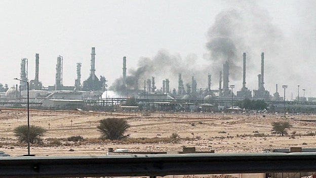 Images emerge showing smoke rising from Saudi Arabia oil facility