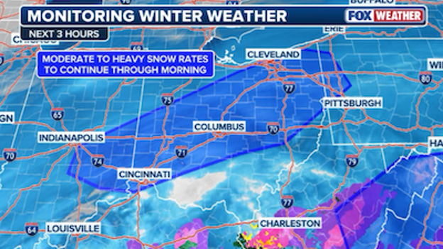 Indiana and Ohio hammered by heavy snow this morning