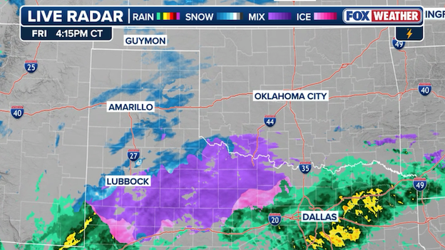 Rain in Dallas for now, freezing rain threat increasing