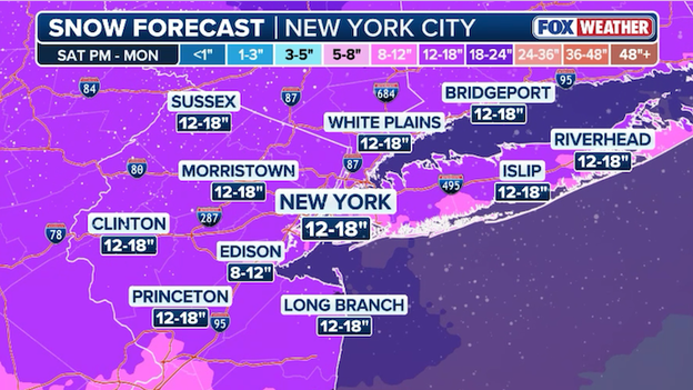 New York's biggest snow in years on the way