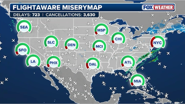 Airlines scramble to get back on track with 36,300+ flights disrupted since Friday