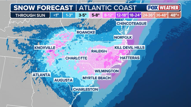 NEW snow forecast from the FOX Forecast Center
