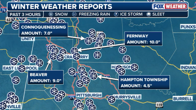 NEW snow report: 10.0 inches in Fernway, Pennsylvania
