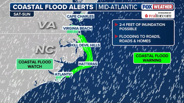 Coastal flooding could threaten homes and inundate roads in North Carolina