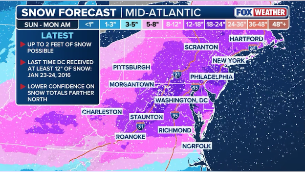 Snow forecast increasing for the Northeast