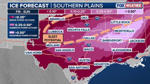Significant ice threat for millions