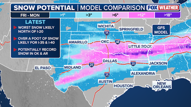 I-35 & I-40 could see more than a foot of snow