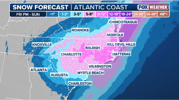 North Carolina bracing for the most snow in nearly 70 years