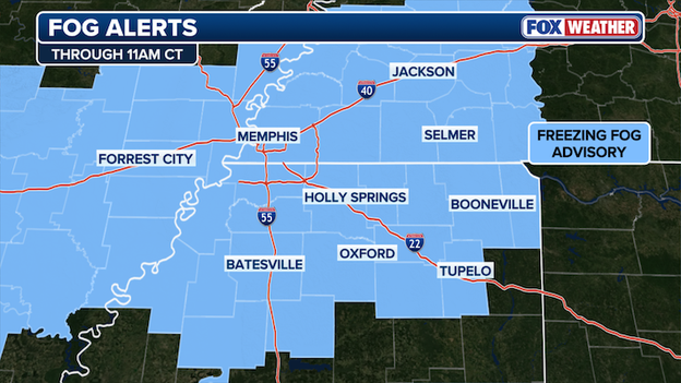 Freezing Fog Advisory in effect for North Mississippi