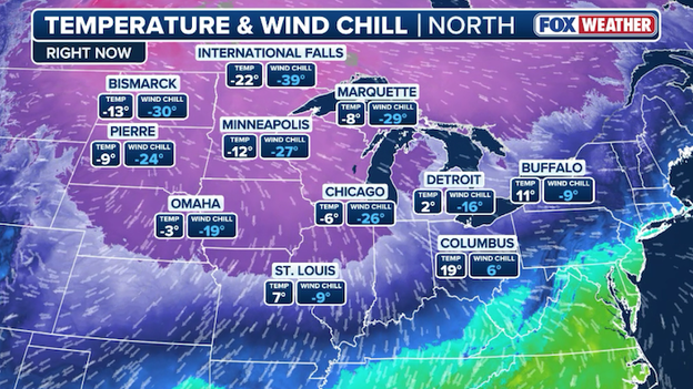 Life-threatening cold air sweeping south now