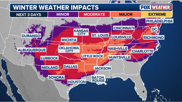 Major winter weather impacts expected this weekend