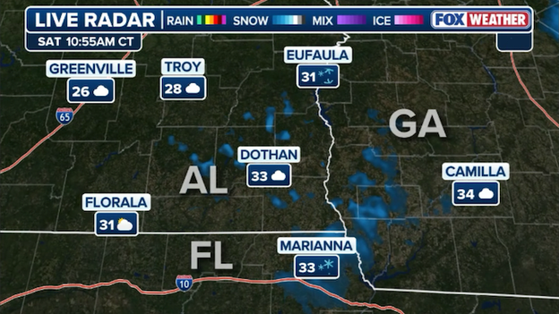 Snow flying in Florida as monster nor'easter churns up the Atlantic
