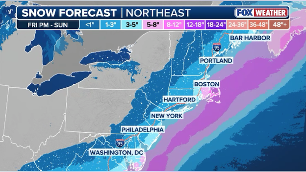I-95 corridor to miss out on this weekend's big snow