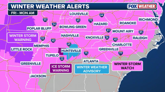 NWS Huntsville issues Ice Storm Warning