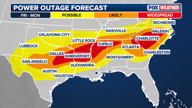 New forecast points to "widespread" power outages