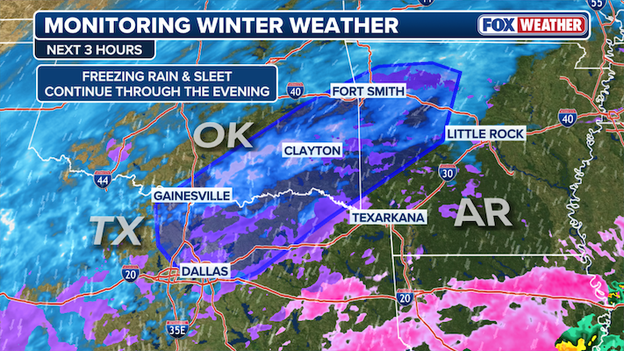 Sleet, freezing rain continue in West South Central