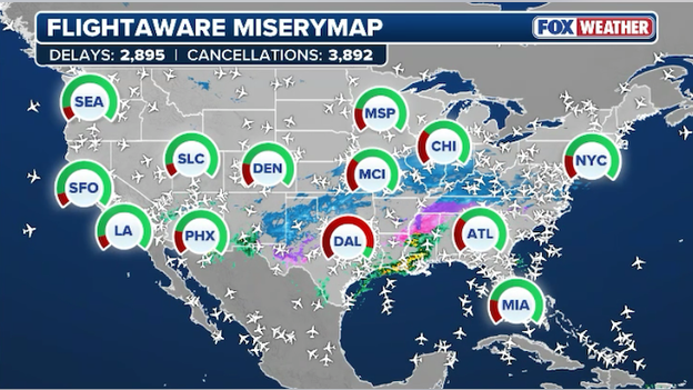 MiseryMap shows major travel headaches across America