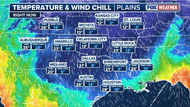 Life-threatening cold air sweeping across the South
