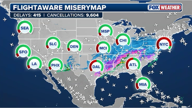 Massive winter storm disrupts 26,000+ U.S. flights across 4 days