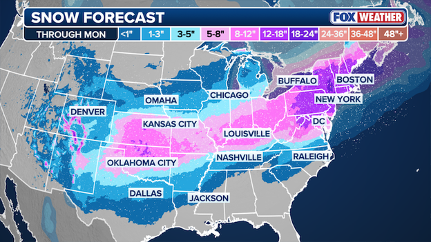 NEW snow forecast from FOX Weather