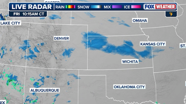 First flakes now flying across Kansas