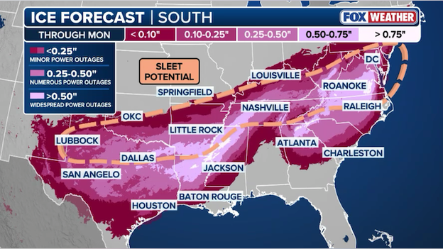 NEW ice forecast from FOX Weather
